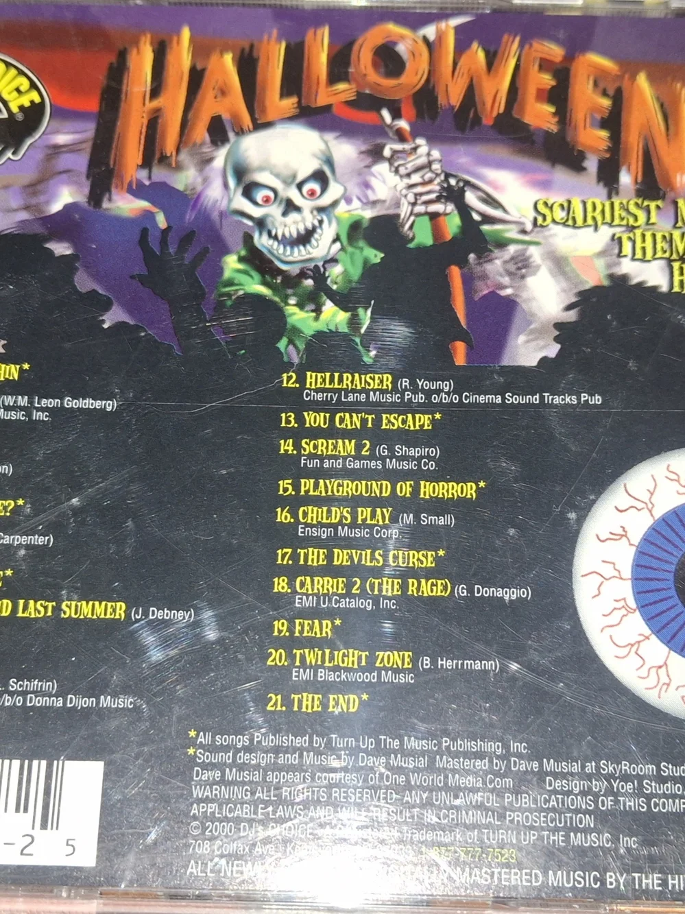 Sounds of Horror Halloween Party CDs - Orange Holographic